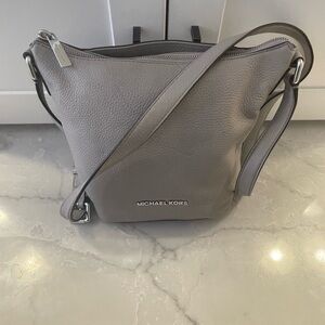 Michael Kors Gray Leather Shoulder Bag